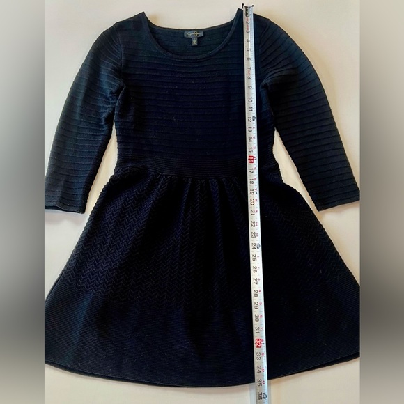Jessica Simpson Black 3/4 Sleeve Dress Textured - Picture 4 of 12